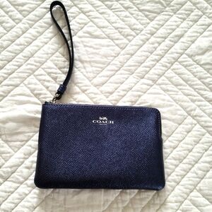 Coach Navy Wristlet